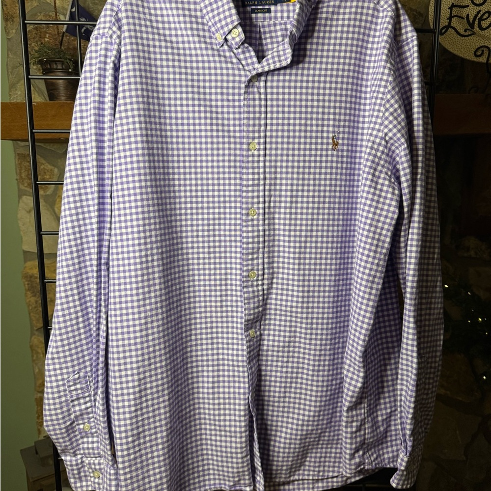 Ralph Lauren Purple Gingham Men's Shirt
